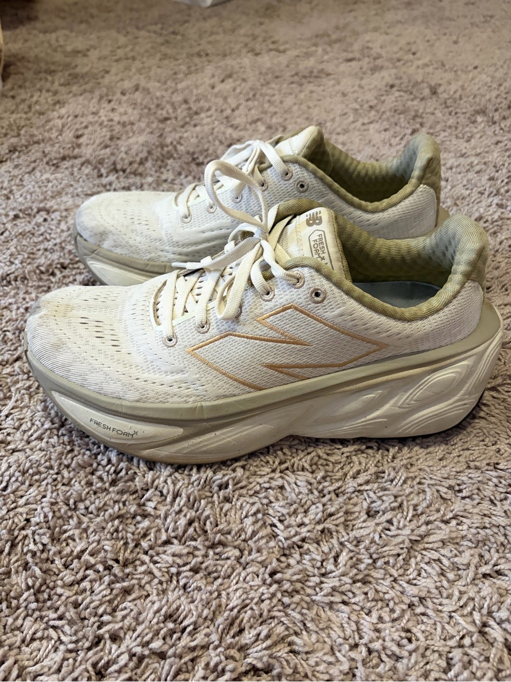 New Balance Women's cream Fresh Foam Running Shoes
